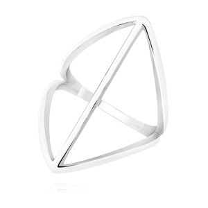 Inel argint geometric DiAmanti Z1390A-DIA (Argint 925‰ 2,6 g.)